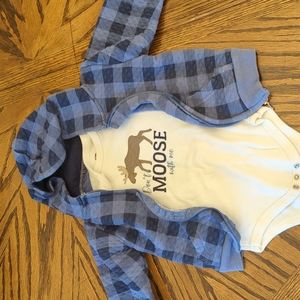 HB onesie and full zip jacket set